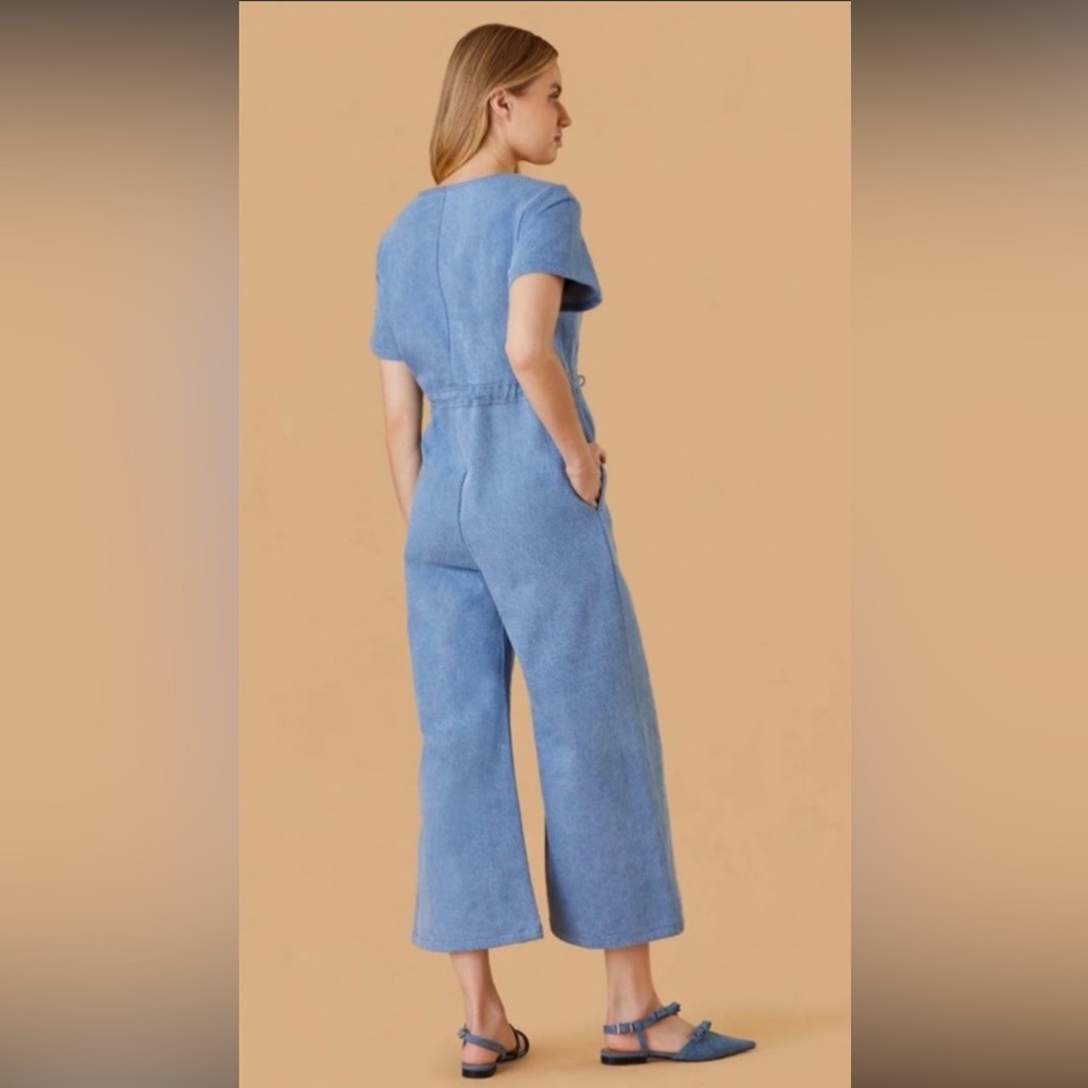 Olivia by LIVRO Denim Farrah Jumpsuit Size Small NWT - Picture 2 of 6
